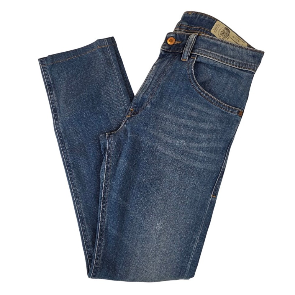 Diesel Men 30X29.5 Thommer Slim-Skinny Jeans Blue Medium Wash Distressed Stretch